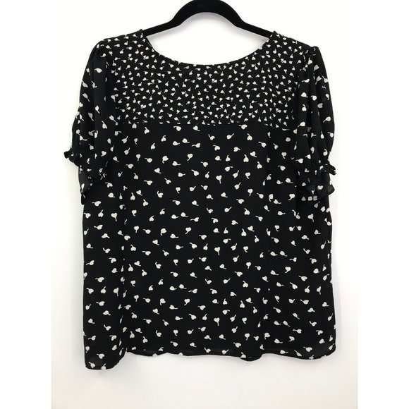 Talbots Gauze Button V-Neck Short Sleeve Blouse 14 Petite - Picture 5 of 5